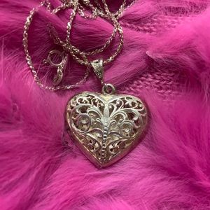 Solid .925 Silver Heart Pendant